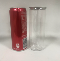 Canettes de boisson pop transparentes de qualité alimentaire pour gâteau soda 360ML 330ML Bouteille en plastique pour jus en stock