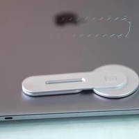 Soporte magnético para teléfono, clip de montaje lateral de monitor de computadora delgado de aluminio para todos los teléfonos, soporte de expansión portátil plegable portátil
