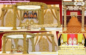 Temple de mariage en plein air traditionnel Mandap événement de mariage en plein air ouvert Mandap Srilankan mariage Style ouvert Mandap/scène australie - Product Image 5