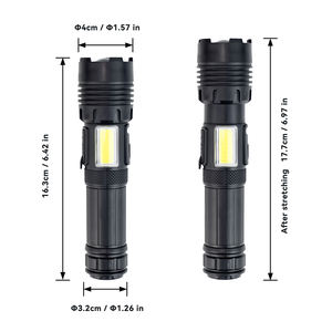 ไฟฉายยุทธวิธี XHP50 LED ระยะไกลอันทรงพลังชาร์จไฟได้ซูมได้พร้อมดีไซน์กันน้ำได้ดีขึ้นสำหรับกลางแจ้ง - Product Image 2