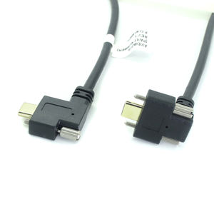 Personalizado Ángulo hacia arriba Ángulo hacia abajo Montaje en Panel de 90 grados USB 3,0 USB 3,1 Tipo C Cámara de bloqueo de doble tornillo PD <span class=keywords><strong>Cable</strong></span> de carga <span class=keywords><strong>r</strong></span>ápida - Product Image 2