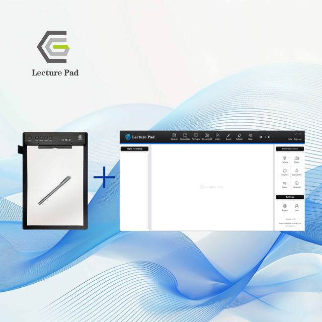 Computer-Aided Teaching Learning Tablet Recording Handwritten Digital Features 15-Inch Display Magnetic USB-C Lecture Pad System