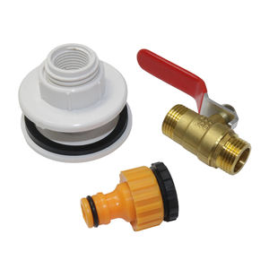 Adaptateur de raccord de tuyau d'arrosage pour robinet, adaptateur de tuyau Inum, adaptateur de robinet pour baril de pluie IBC avec vanne à boisseau sphérique - Product Image 3