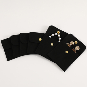 PUPPYSWE 8*8cm Microfiber Jewelry Bag No logo High Quality Velvet Pouch Bag Jewelry Packaging Pouch - Product Image 2