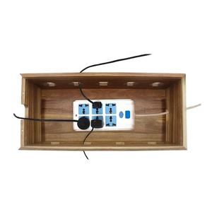 Couvercle Design <span class=keywords><strong>Fil</strong></span> Câble Gestion Cordon Organisateur Boîte Acacia Bois Câble Boîte De Rangement Avec Couvercle <span class=keywords><strong>Pour</strong></span> <span class=keywords><strong>Cacher</strong></span> Power Strip - Product Image 4