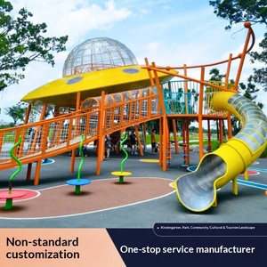 Gran tobogán de acero inoxidable para exteriores, equipo de juegos infantiles, celosía para jardín de infantes, gimnasio de jungla sin motor para la comunidad - Product Image 1
