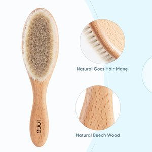 Thân Thiện Với Môi Bé Tóc Bàn Chải Và Lược Thiết Lập Cho Trẻ Sơ Sinh Bàn Chải Tóc Bằng Gỗ Thiết Lập Với Mềm Dê Lông Bàn Chải Cho Cô Gái Cậu Bé Trẻ Mới Biết Đi - Product Image 3