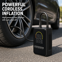 Gonfleur de pneus numérique intelligent ABS, pompe à air sans fil, compresseur portable, arrêt automatique, 150 PSI, écran LED pour voiture et moto