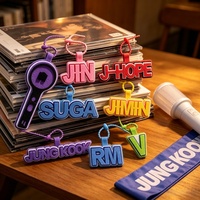 Porte-clés en fausse fourrure douce KPOP JHOPE SUGA JUNGKOOK avec mousqueton, durable, 12 cm, pour sac, pendentif pour fans de célébrités