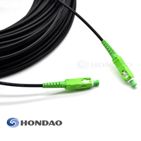 Câble de raccordement FTTH à fibre optique 100 m G657A1 monomode SC/APC vers SC/APC, gaine LSZH noire