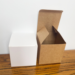 Dễ Dàng Gấp Giá Rẻ Giá Tùy Chỉnh Nến Gói Có Thể Tái Chế Giấy Thẻ Hộp Hình Vuông Màu Trắng Thẻ Hộp - Product Image 4