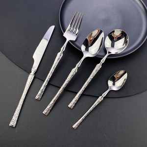 Ensemble de couverts en acier inoxydable 304 à motif arbre, pour steak, pour la restauration et les restaurants - Product Image 4