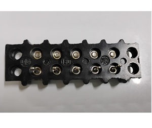 5 Pole <b>Screw</b> Terminal Block Copper Alloy Wire Connector for 11 to 20 AWG Electrical Wire Termination and <b>Secure</b> Connection - Product Image 3
