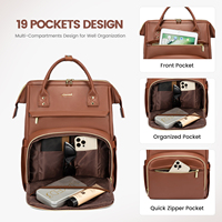 Nouveauté : Sac à dos vintage portable pour femmes, idéal pour l'école et le travail, sac à dos de luxe en cuir PU pour femmes, avec port USB