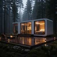 Maison préfabriquée moderne de luxe à montage rapide avec murs épaissis pour hôtels, complexes hôteliers, campings, entrepôts et halls