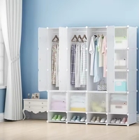 Armoire de rangement pliable DIY économique pour salon avec placard à chaussures