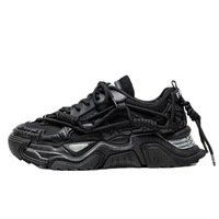 Couleurs mélangées épais gros Muffin jeunes baskets tout match antidérapant sport tendance chaussures décontractées maille respirante pour printemps automne