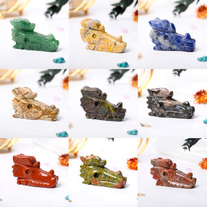 Paling Populer kerajinan kristal energi alami tangan dipoles campuran kristal kepala naga untuk Fengshui - Product Image 4