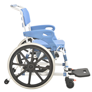 Toilette mobile pliable en aluminium <span class=keywords><strong>l</strong></span>éger pour personnes âgées, réglable en hauteur, fauteuil roulant, toilette pour personnes handicapées, 150 kg - Product Image 2