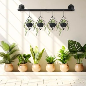 <span class=keywords><strong>Porte</strong></span>-vêtements <span class=keywords><strong>industriel</strong></span> de 38x9.8 pouces, tige de suspension murale de 97cm de haut pour la buanderie, le salon et le placard - Product Image 2