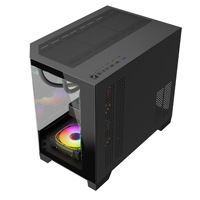 Factory Direct Sale M-ATX Gaming Case White Pc Case Gabinete Gamer Cpu Cabinet Horizontal Tempered Glass Computer Case Towers