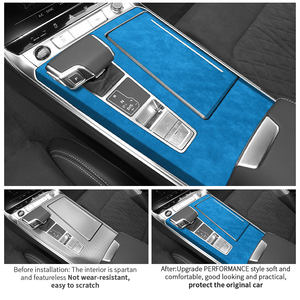 <span class=keywords><strong>Para</strong></span> Audi C8 A6 A7 S6 S7 (2019-2025), Panel de consola central, Marco embellecedor, pegatina hecha de Alcantara, accesorios de afinación Interior de coche - Product Image 2