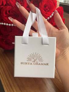 Organizador de Joyas de Papel y Cuero Personalizado, Caja para Collares, Anillos y Aretes con Asa, Diseño Cuadrado, Regalo de Navidad - Product Image 6