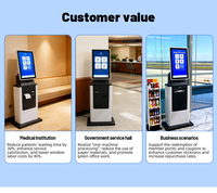 Kiosco de Pedidos de 32 Pulgadas, Kiosco de Autoregistro para Hoteles con Dispensador de Tarjetas, Impresora de Recibos Integrada, Distribuidor Automático