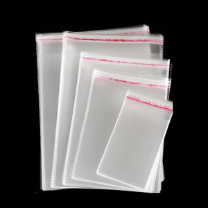 20*25 + 4CM BOPP personnalisé T-shirts vêtements vêtements sac clair violoncelle Cellophane auto-adhésif joint poly sac OPP sacs avec Logo - Product Image 1