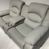 Modernes Heimkino Single Multifunktion ales elektrisches Sofa Top Layer Rindsleder Echtes Leder Holz Direct Factory Sale Space