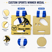 Médaille personnalisée avec ruban, récompense sportive en métal pour tournoi, course, compétition, événement, championnat jeunesse