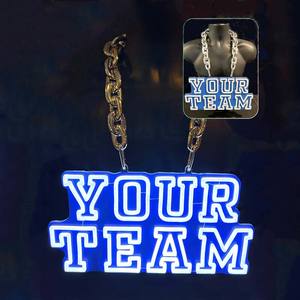 Gioco personalizzato tifo LED oversize luce al Neon alla moda accessori per appassionati <span class=keywords><strong>di</strong></span> sport catena per ventagli - Product Image 3