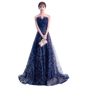 Robe de mariée élégante pour femme, longue, style féerique, étoilée, pour cérémonie de mariage - Product Image 2