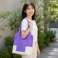 Sac fourre-tout en toile de coton réutilisable, couleur unie, best-seller, idéal pour les courses ou les étudiants (avec poche)