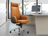 Chaise de bureau de direction en cuir premium, inclinable, pivotante, réglable en hauteur, pour la maison et le bureau