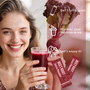 アマズプレミアム天然赤ビート根エキス滑らかな栄養とウェルネスサポートビートルートジュースパウダー - Product Image 5