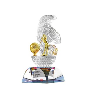 Crystal Golf <b>Trophy</b> Metal Laser <b>Engraved</b> Durable Sports Award For Business Gifts - Product Image 5