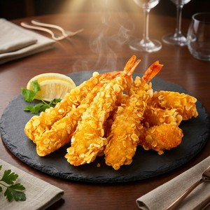 Crevettes entières surgelées façon japonaise, panées aux céréales, pour amuse-gueules, export en vrac, OEM personnalisé - Product Image 2