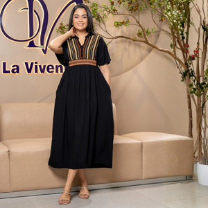 Vestido Tipo Bata de Gasa Texturizada Elegante de Calidad Excepcional, Ropa al por Mayor para Boutiques - Product Image 1