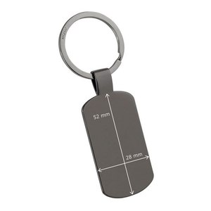 Portachiavi Rettangolare in Metallo Lucido, Elegante Anello Portachiavi in Lega con Stampa UV Offset e Logo Laser (Senza Scatola) - Product Image 2