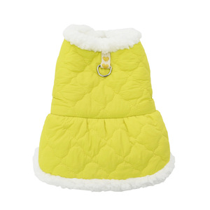 Pet Winter Vest For Small Medium Dogs <b>Cats</b> Fleece Lined Quilted Cotton Padded Warm Coat With White Trim And Metal Ring - Product Image 5