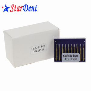 Fraise rotative endodontique dentaire en carbure de tungstène haute vitesse dorée - Product Image 5