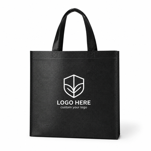 Wholesale Eco-Friendly Custom Size Shopping <b>Bags</b> Luxury Handbags Logo Printed Black Personalized Non-Woven <b>Bag</b> For Women - Product Image 2