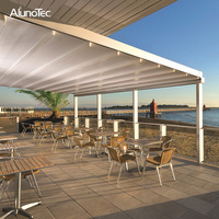 Pergola rétractable Toit motorisé Revêtement PVDF Auvents Toit abri Toile d'auvent pour jardin