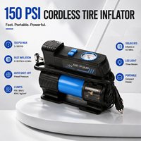 Heavy Duty 12V Tire Inflator with Mechanical Pressure Gauge LED Light Factory Direct
