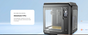 Imprimante 3D industrielle DIY haute vitesse Adventurer 4 Pro à nivellement automatique, nouvelle, pour cadeaux, jouets, avec laser intégré et garantie 1 an, compatible PLA - Product Image 3