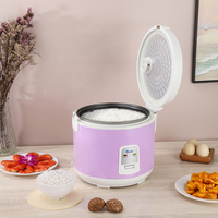 Cuisinière à riz électrique pour la maison, l'hôtel et la cuisine - Violet - Capacité 2L-5L - Boîtier en plastique - Cuve antiadhésive - Contrôle numérique du minuterie - Classe énergétique A+