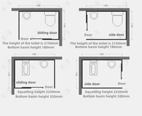CGCH Salle de Bain Préfabriquée 2024 Vente Chaude, Salle de Bain Modulaire Intégrée, Cabine de Douche Intégrée, Modules de Salle de Bain Préfabriqués