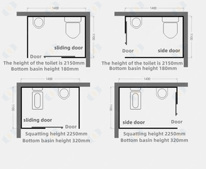 وحدات حمامات جاهزة CGCH الأكثر مبيعًا لعام 2024، حمام معياري متكامل، غرفة استحمام متكاملة، كبائن حمامات مسبقة الصنع - Product Image 6