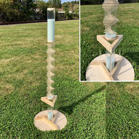 Crystal Soul 60s Ultra Long Rain Sound Rain Stick Hot Sell DNA Rain Stick Crystal Heal Musical Instrument New Design Wooden Base